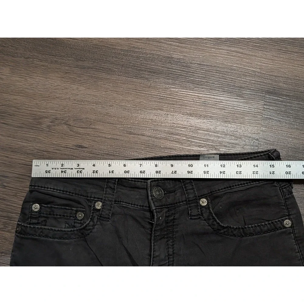 True Religion Geno Relaxed Slim Jeans Black Mens Size 29 Horseshoe Stitching